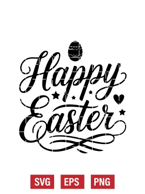 Happy Easter Svg