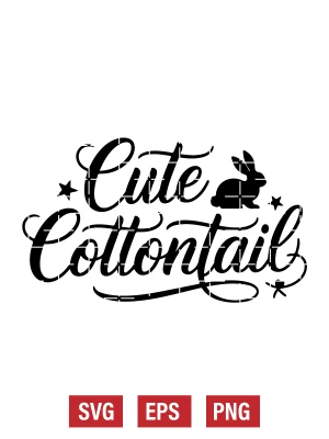 Cute Cottontail Svg