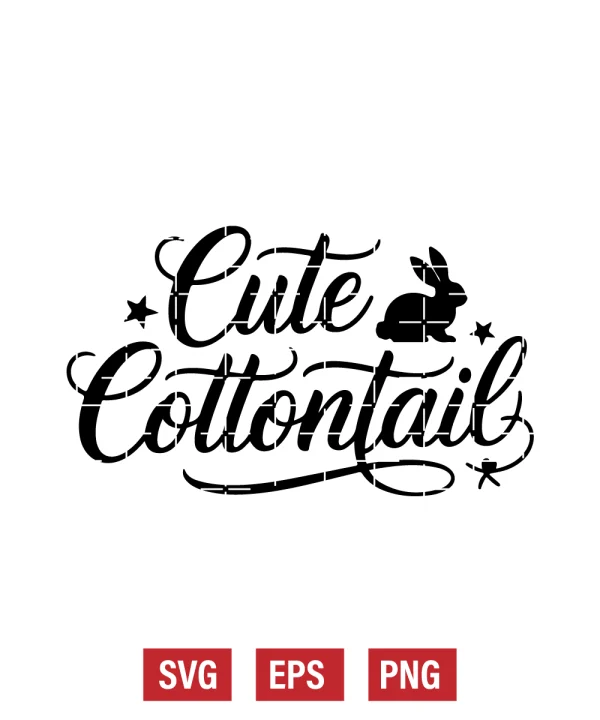 Cute Cottontail Svg