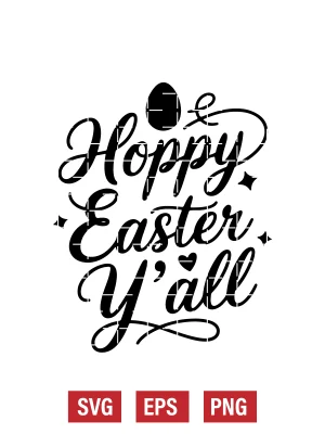 Hoppy Easter Y'all Svg