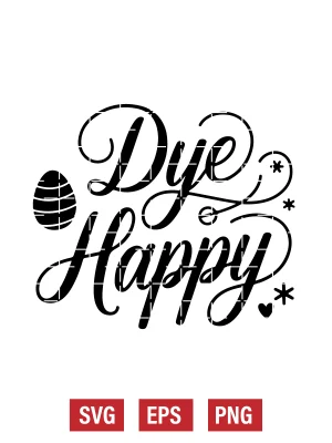 Dye Happy Svg
