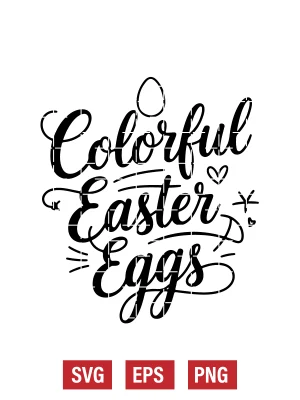 Colorful Easter Eggs Svg