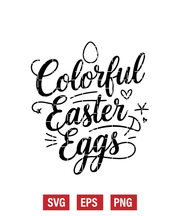Colorful Easter Eggs Svg