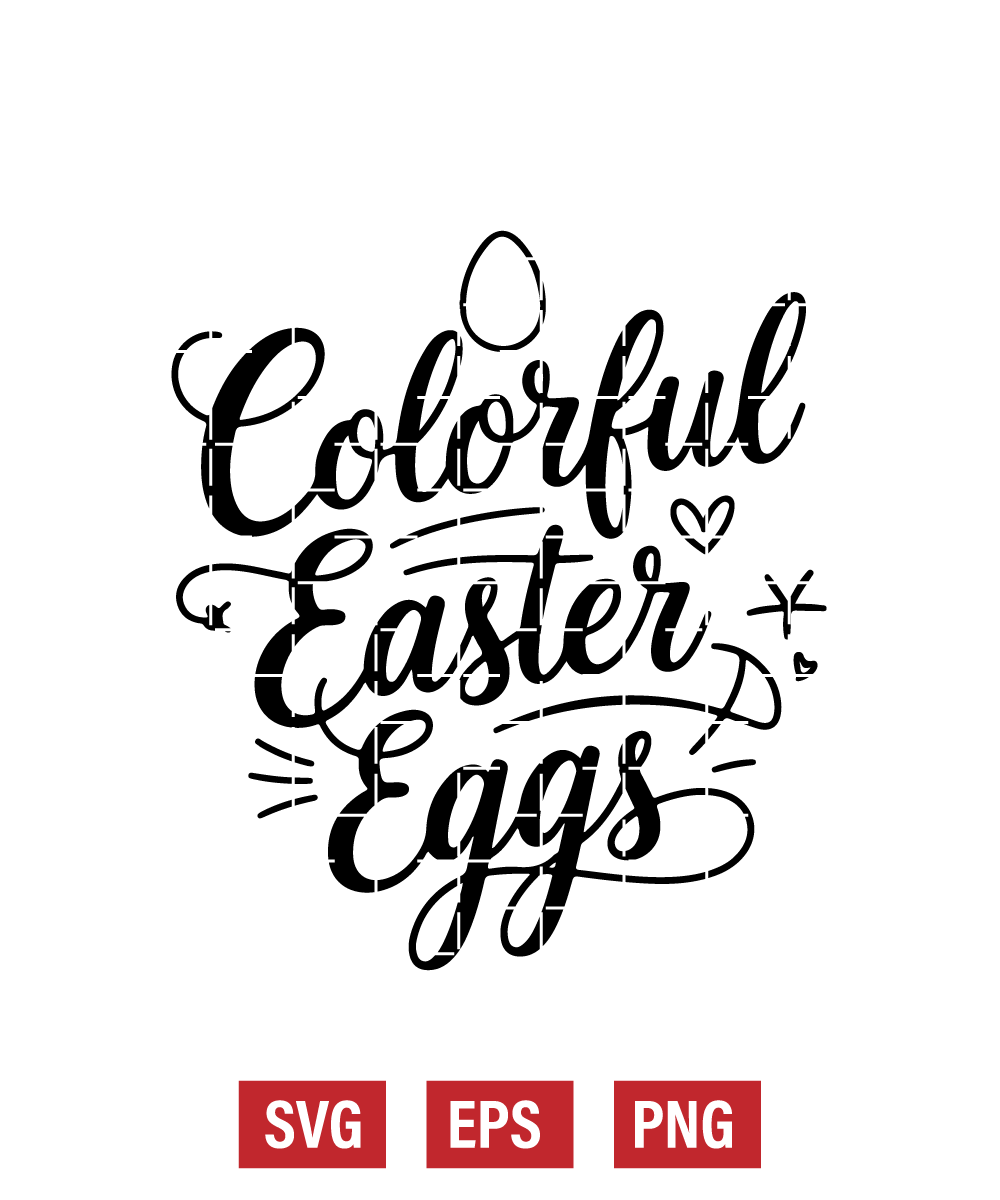 Colorful Easter Eggs Svg