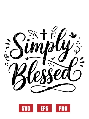 Simply Blessed Svg