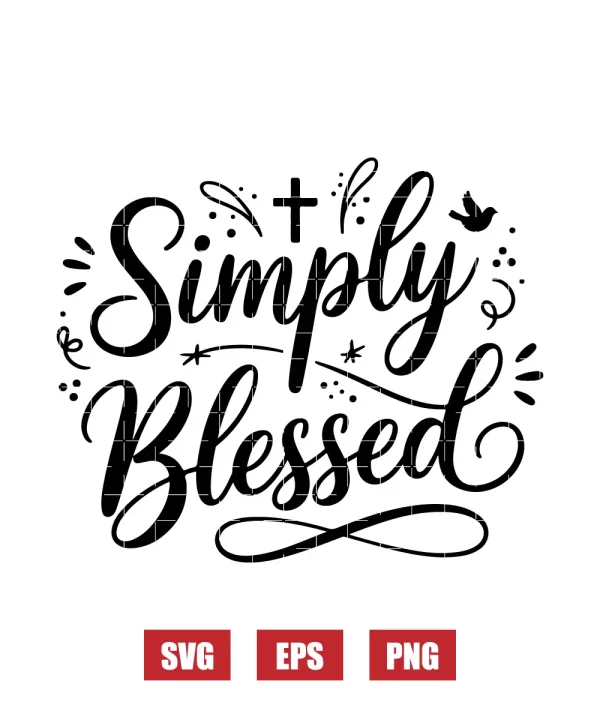 Simply Blessed Svg