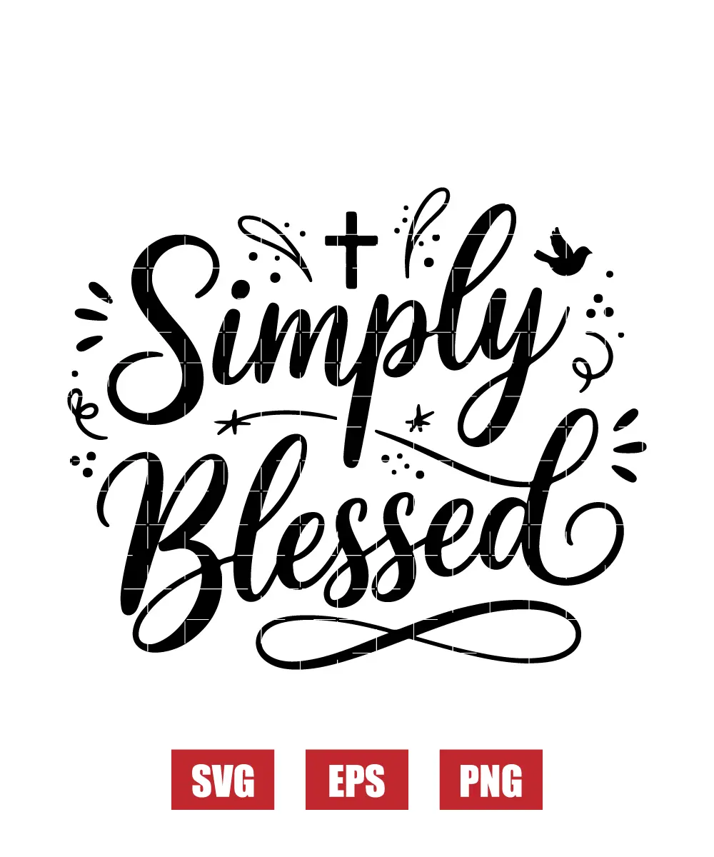 Simply Blessed Svg