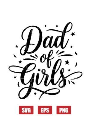 Dad of Girls Svg