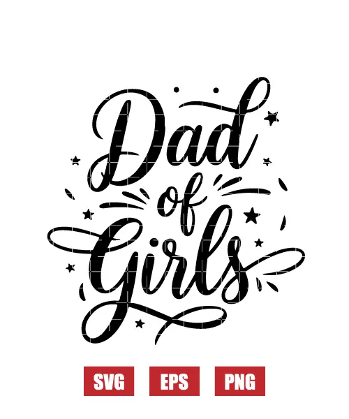 Dad of Girls Svg