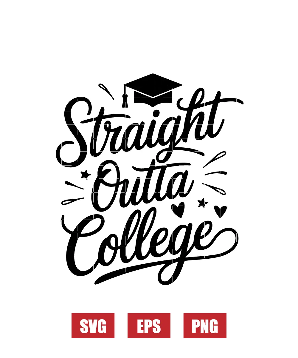 Straight Outta College Svg