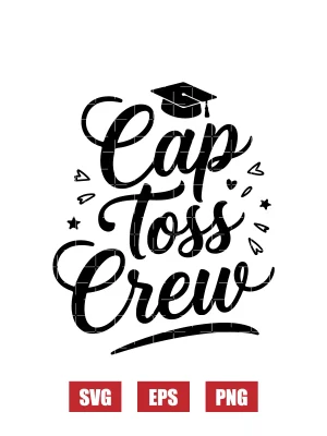 Cap Toss Crew Svg