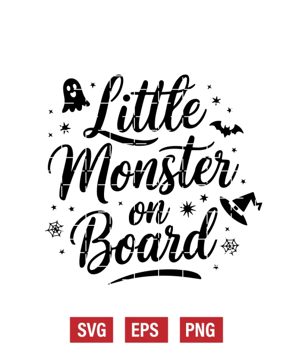 Little Monster on Board Svg