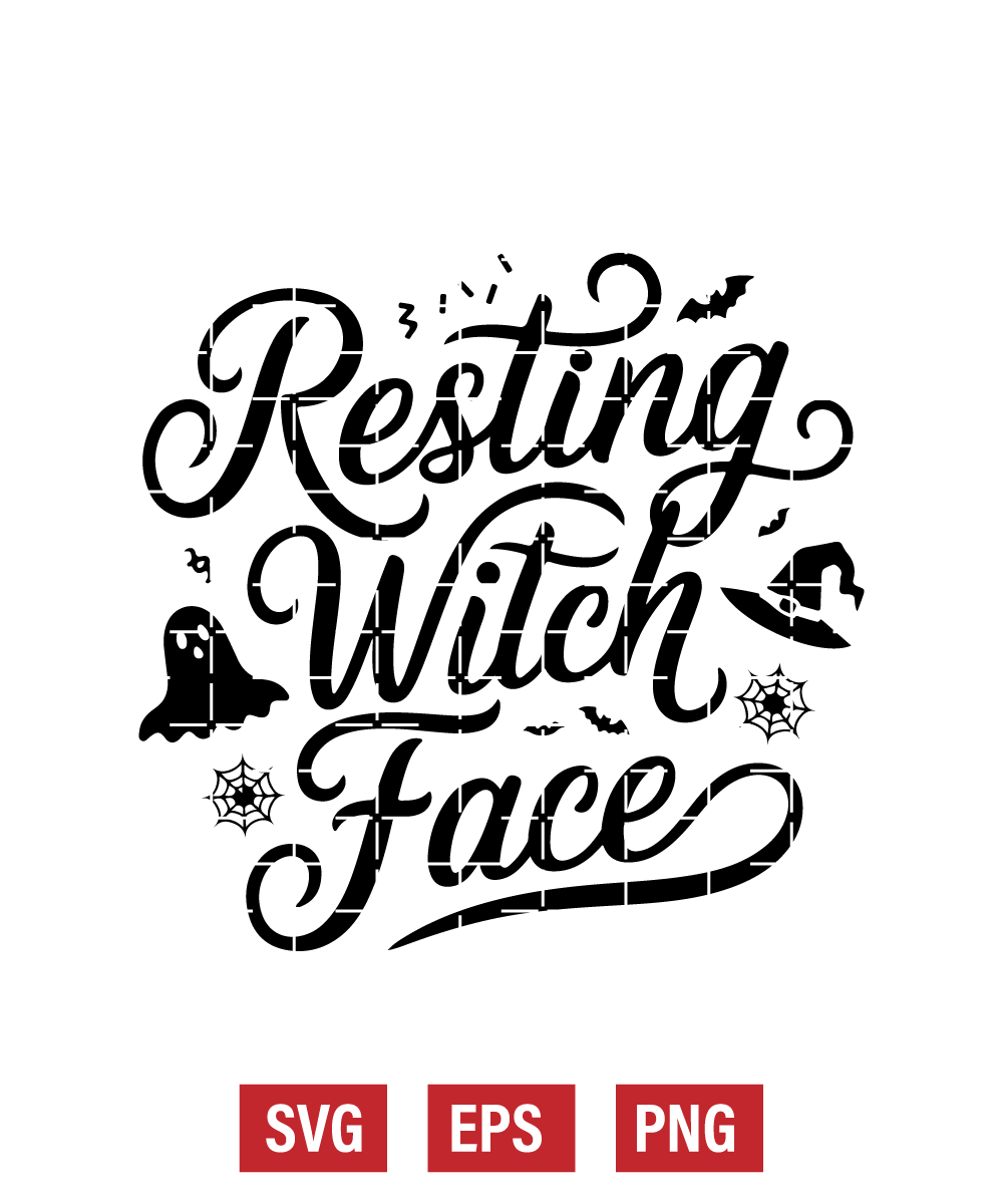 Resting Witch Face Svg