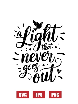 A Light That Never Goes Out Svg
