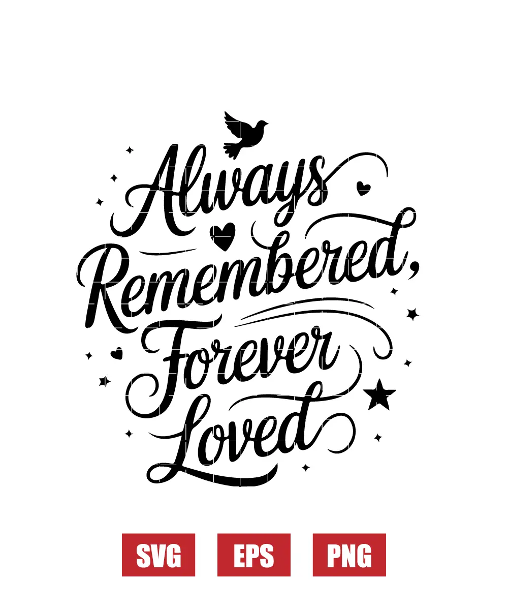 Always Remembered, Forever Loved Svg