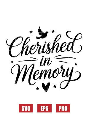 Cherished in Memory Svg
