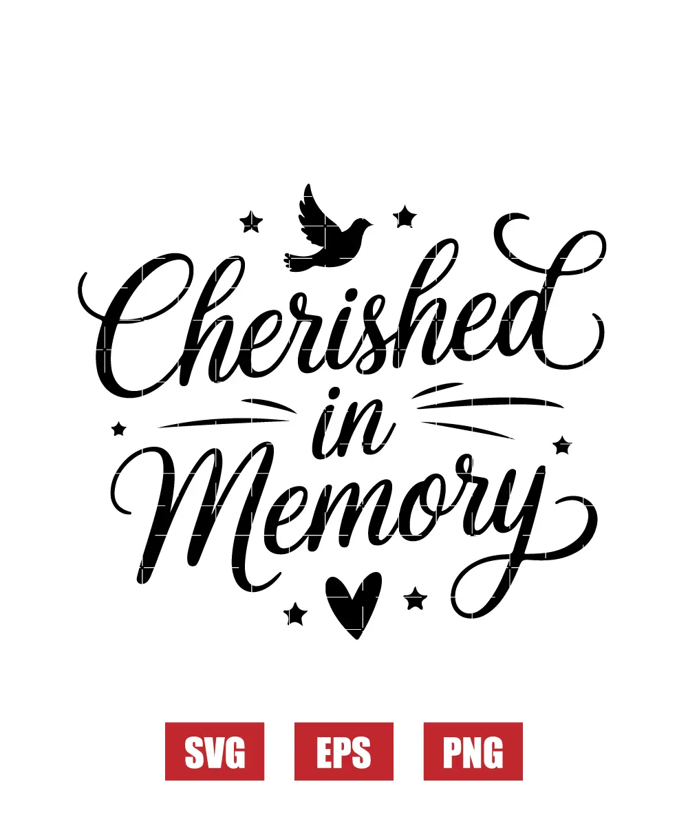 Cherished in Memory Svg