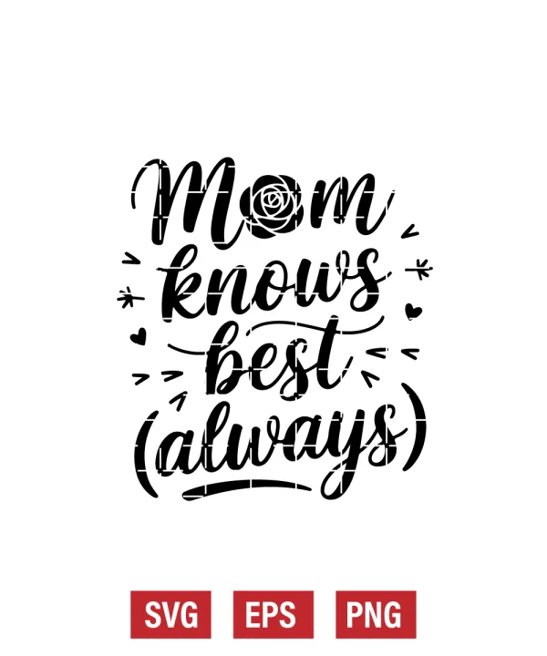 Mom Knows Best (Always) Svg