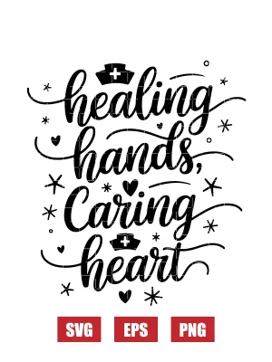 Healing Hands, Caring Heart Svg