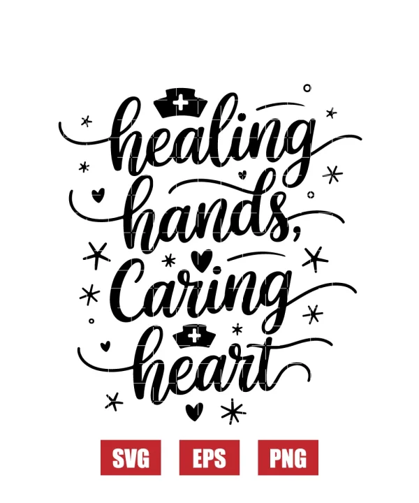 Healing Hands, Caring Heart Svg