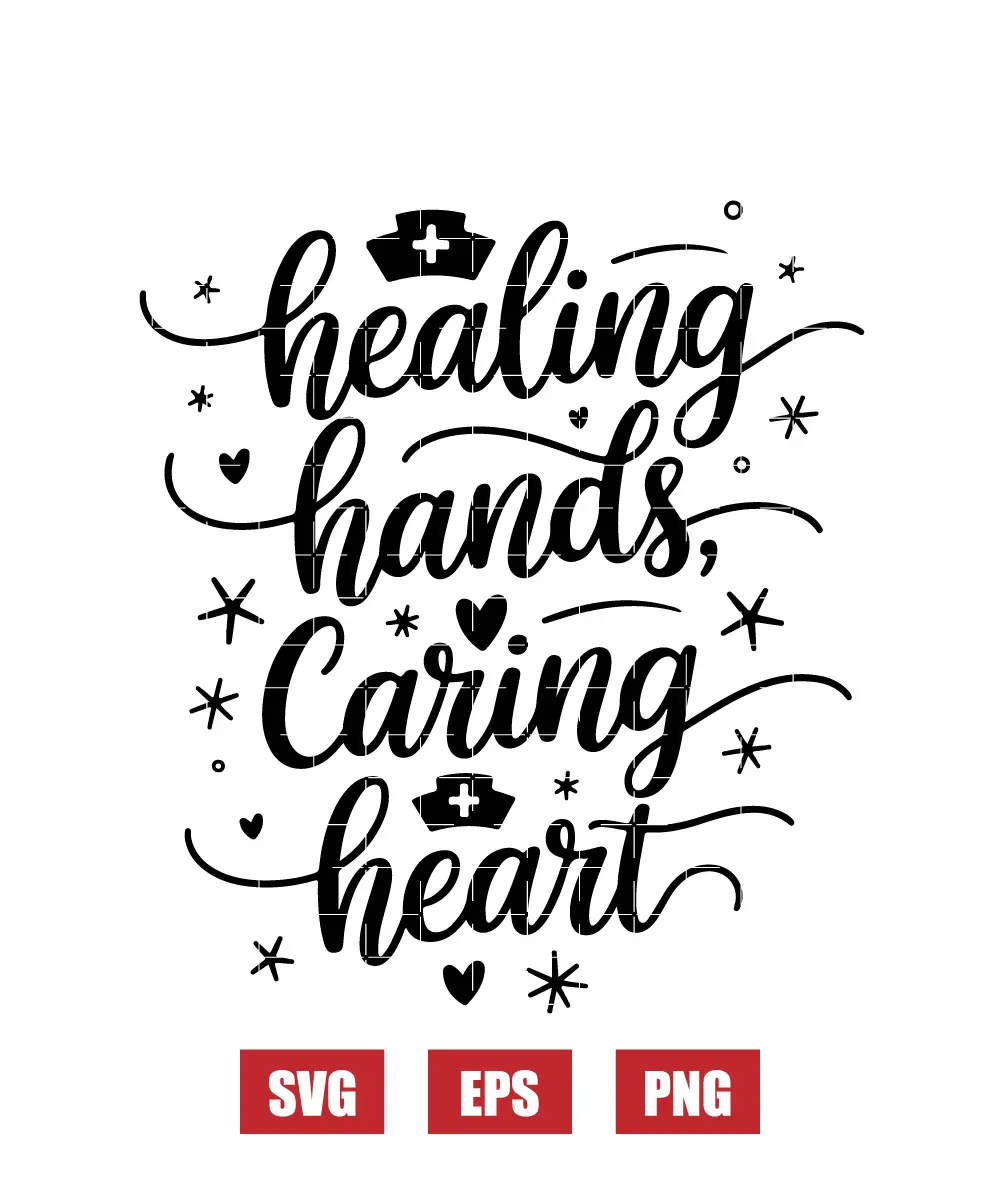 Healing Hands, Caring Heart Svg