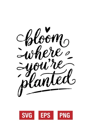 Bloom Where You’re Planted Svg