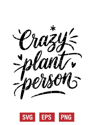 Crazy Plant Person Svg