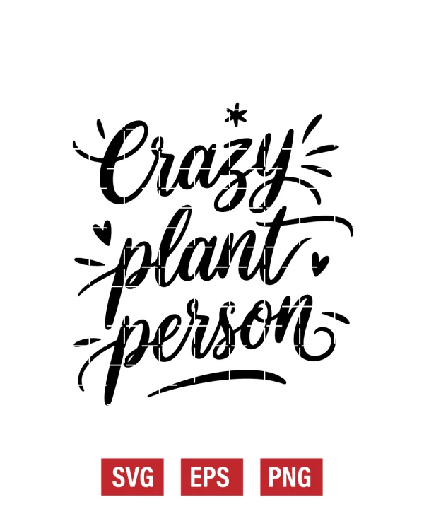 Crazy Plant Person Svg