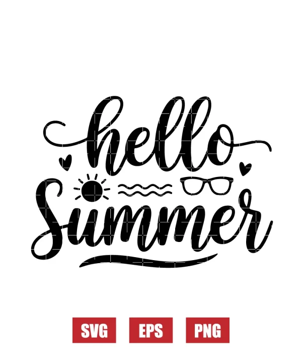 Hello Summer Svg
