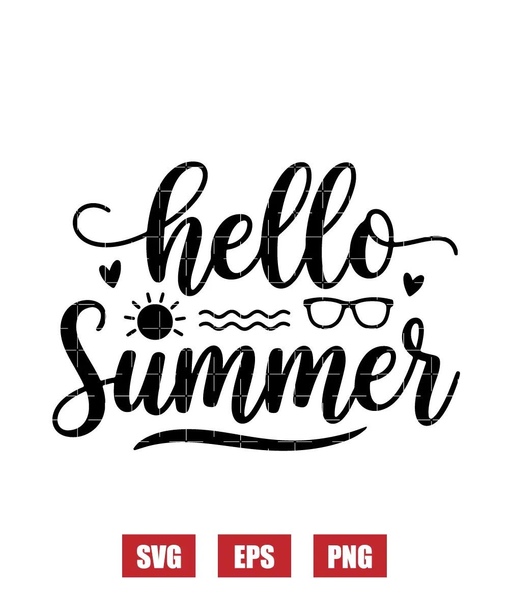 Hello Summer Svg