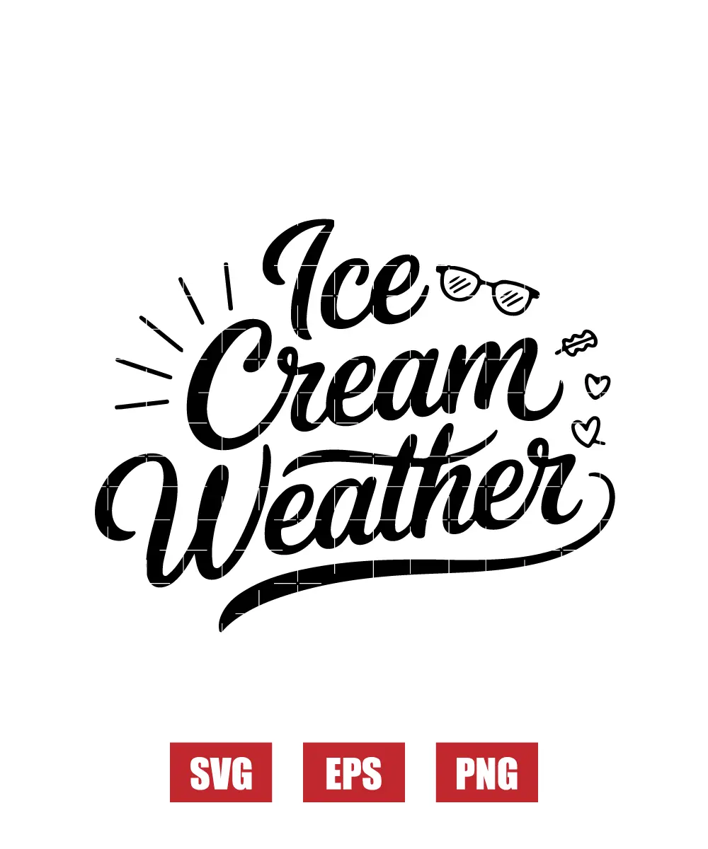 Ice Cream Weather Svg