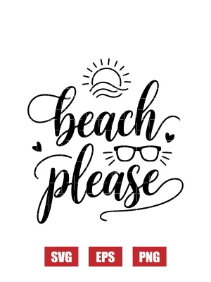 Beach please Svg