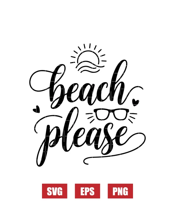 Beach please Svg
