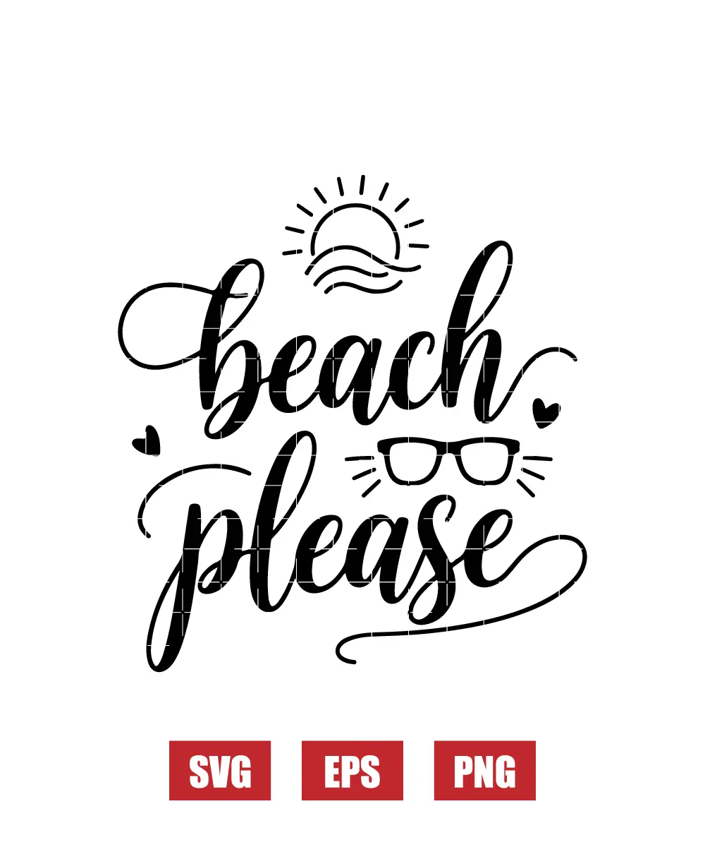 Beach please Svg
