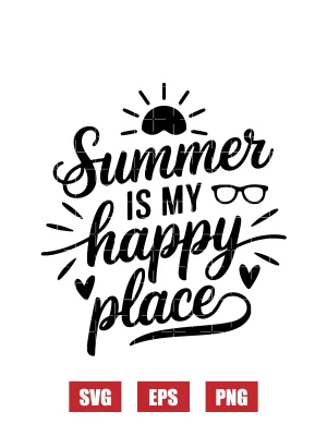 Summer is my happy place Svg