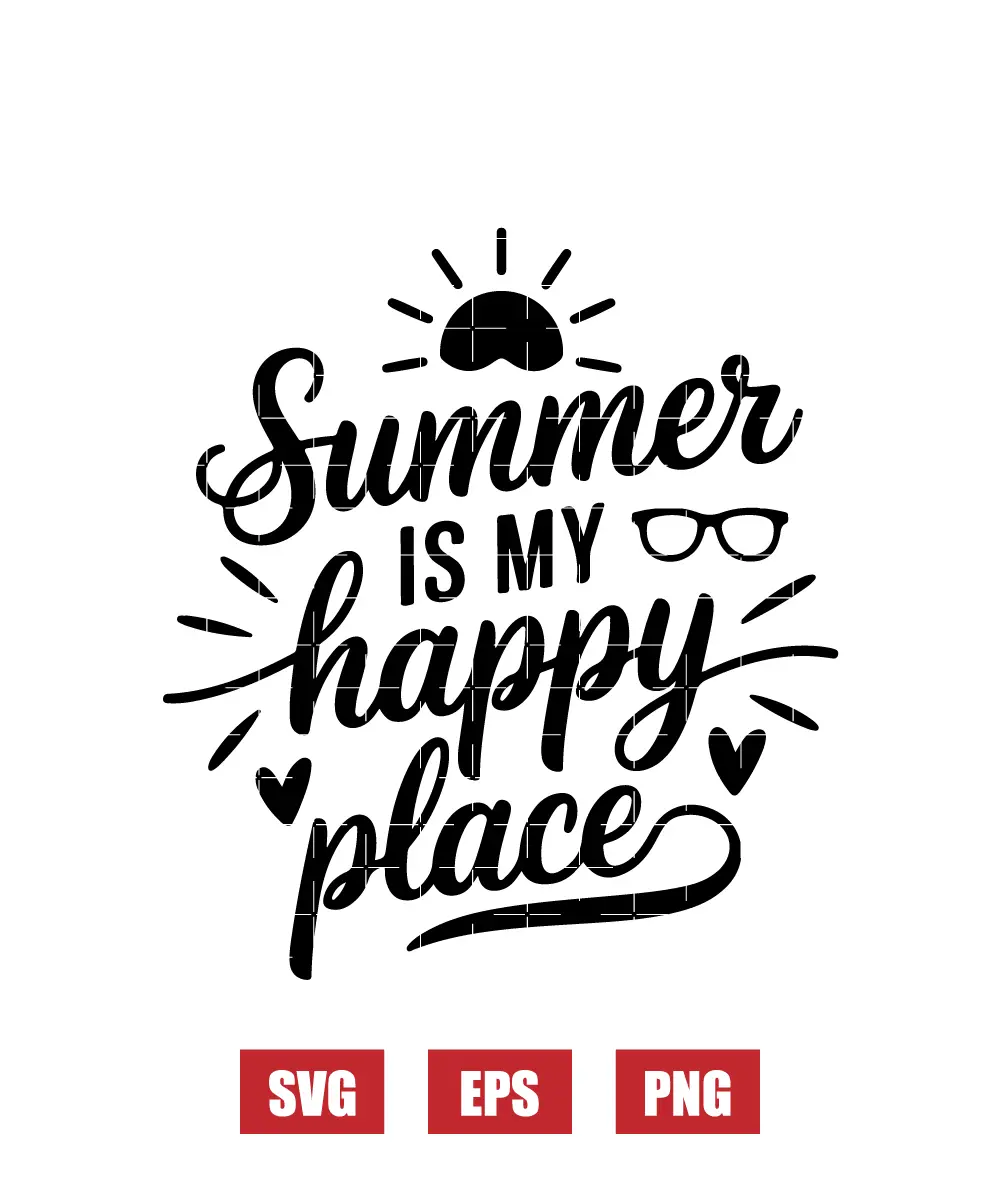 Summer is my happy place Svg