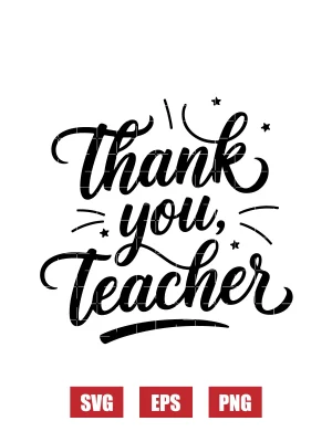 Thank You, Teacher Svg
