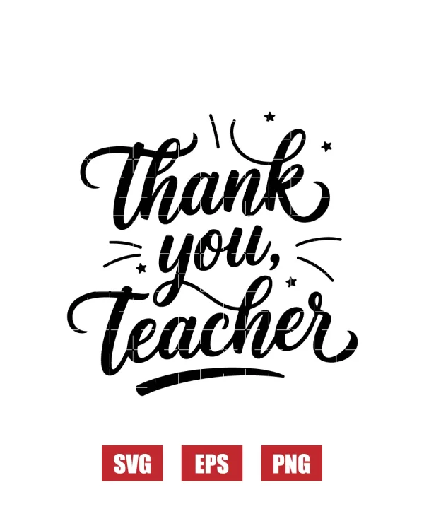 Thank You, Teacher Svg