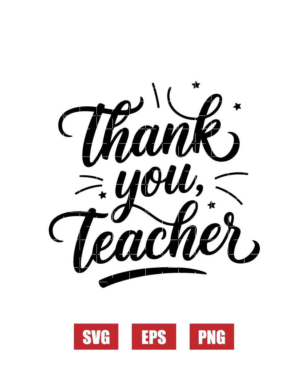 Thank You, Teacher Svg