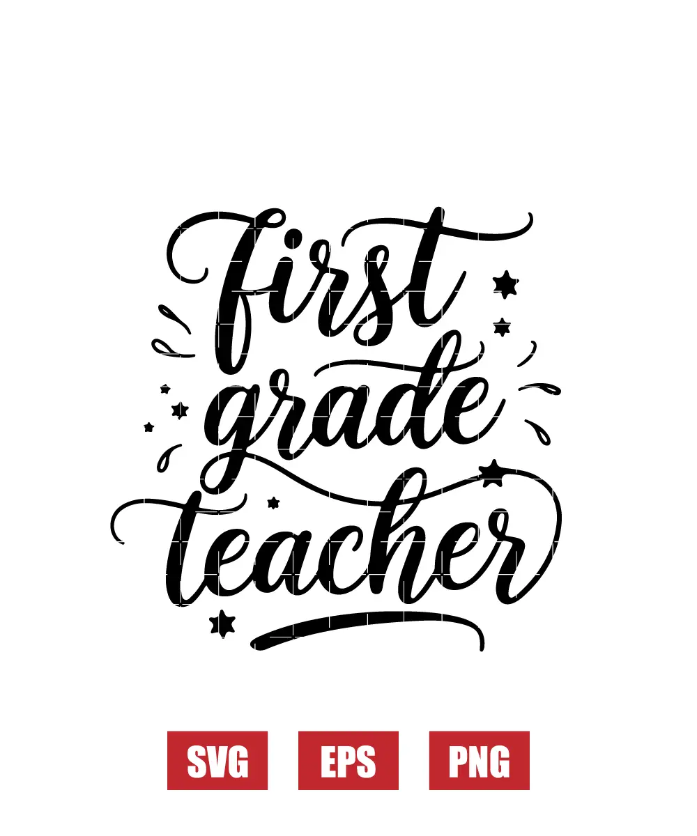 First Grade Teacher Svg