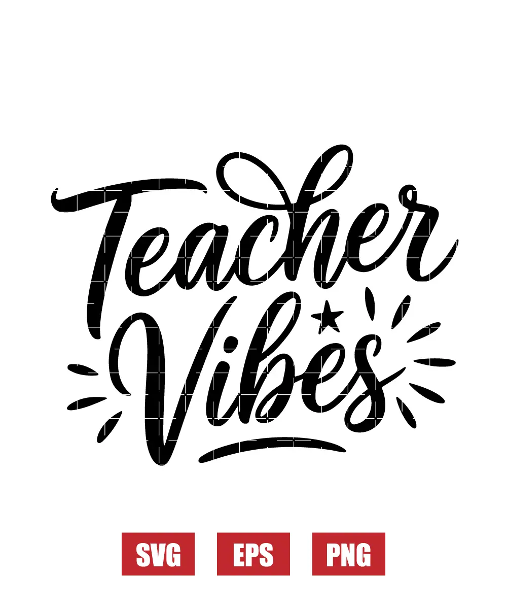 Teacher Vibes Svg