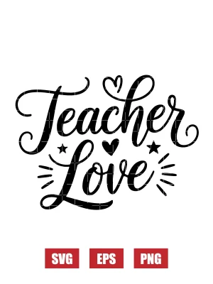 Teacher Love Svg