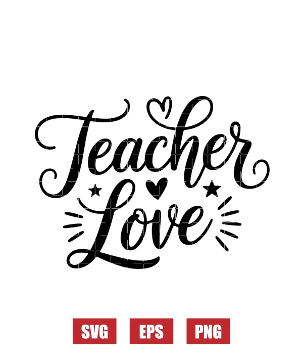 Teacher Love Svg