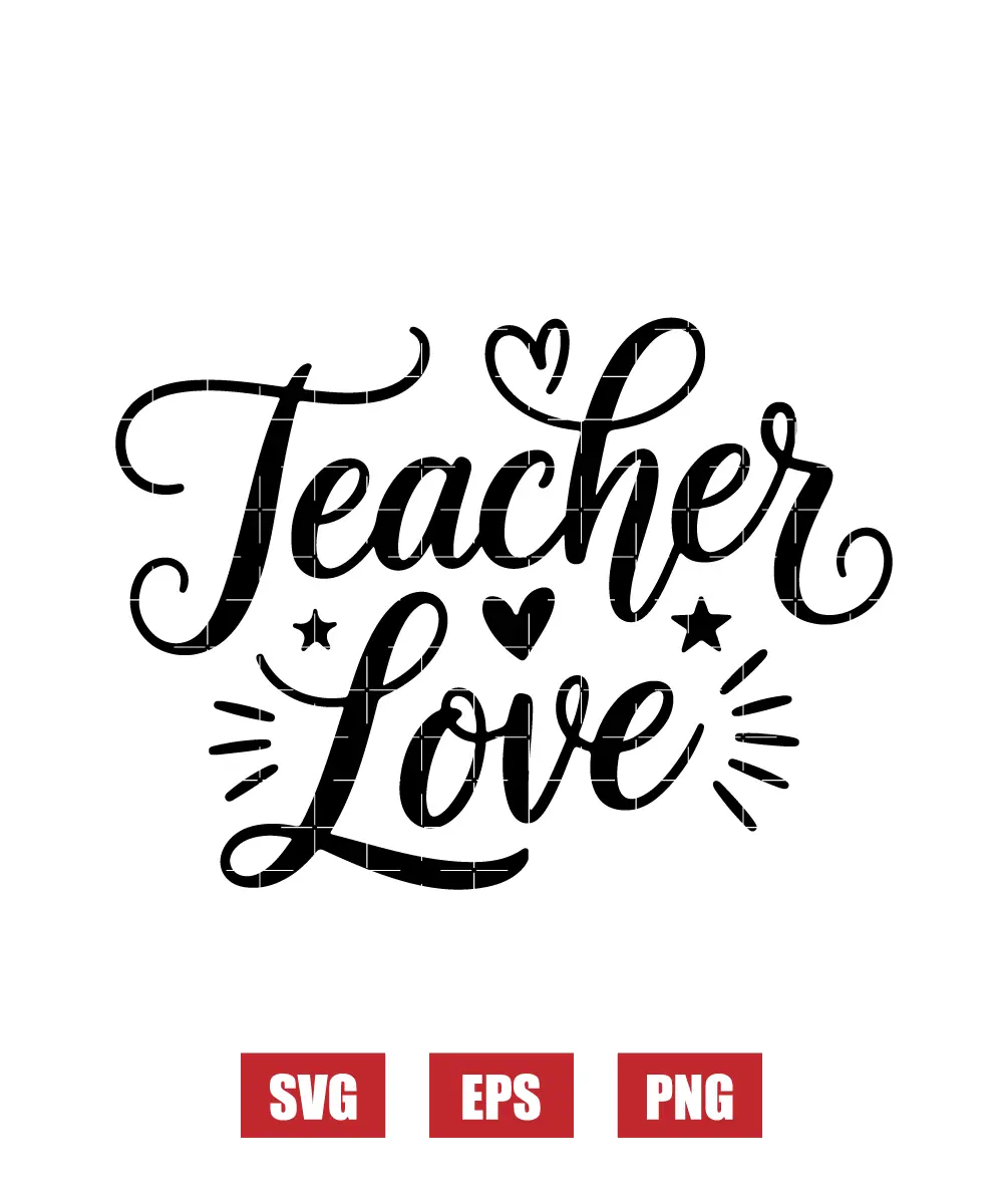 Teacher Love Svg