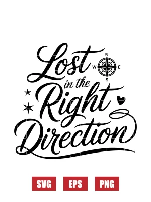 Lost in the Right Direction Svg