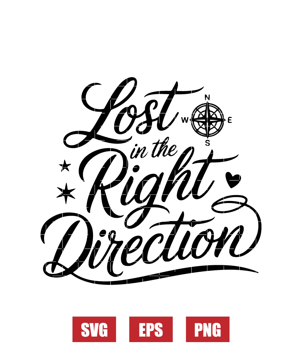 Lost in the Right Direction Svg