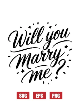 Will You Marry Me? Svg