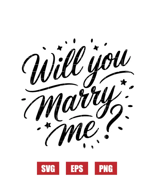 Will You Marry Me? Svg