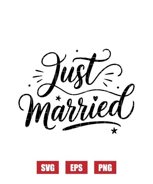 Just Married Svg