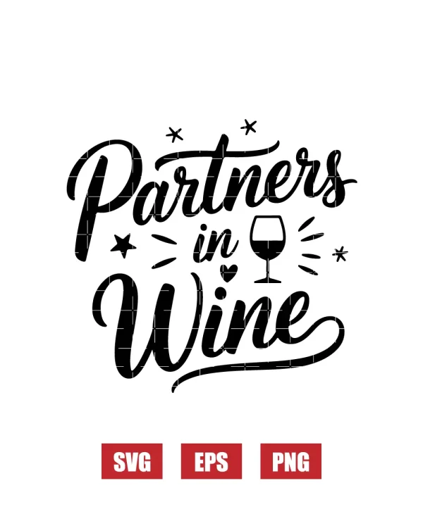 Partners in Wine Svg